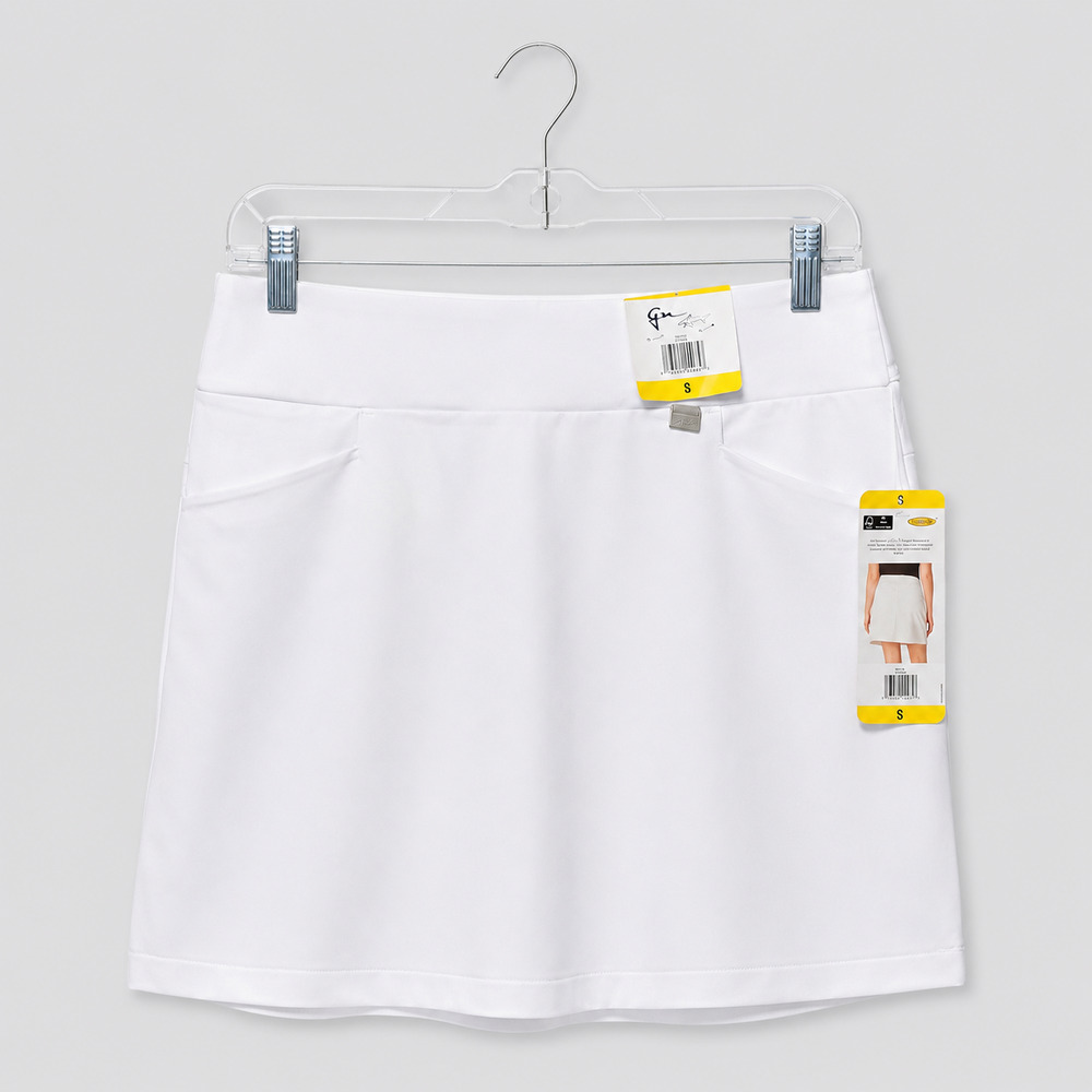 Greg Norman Skort Womens Size Small White Stretch Pockets Pickleball Tennis NWT